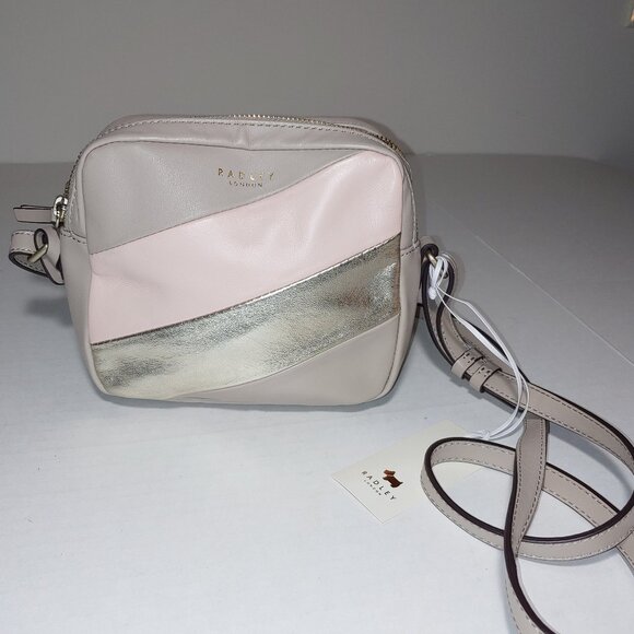 Radley London Colorblock Mini Crossbody Purse Cream Pink OS - Picture 1 of 11